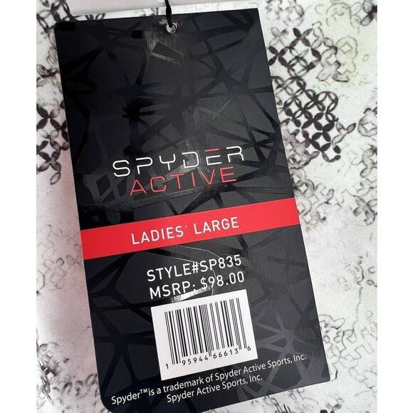 Spyder Active Jacket Women’s Size Large Layered Thumbhole Reflective Proweb NEW - Picture 9 of 13